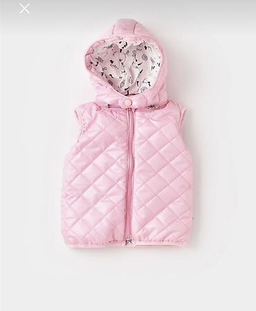 Üst geyimləri: Uşaq üçün qız rəngli quilted jilet – kapüşonlu - Rəng: açıq çəhrayı - — 1