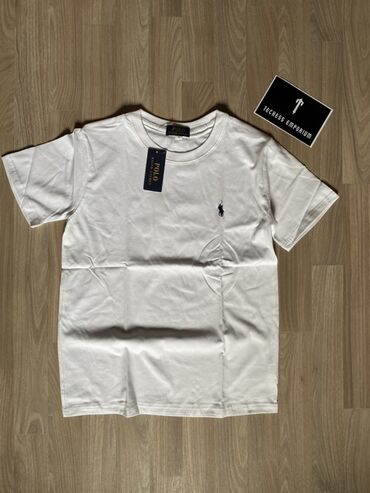 футболки поло мужские брендовые: Классическая футболка Polo Ralph Lauren белого цвета с короткими