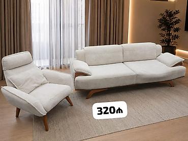 Divan kreslo dəsti satılır 320₼.³⁰. (1 ədəd kreslo). Ünvan