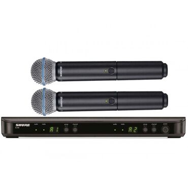 акустические системы microsd ридером с микрофоном: Shure BLX288E/B58 K3E (606 - 638 мгц) - двухканальная радиосистема с