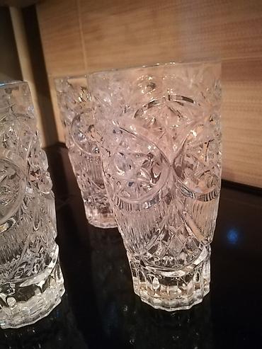 Qab-qacaq və mətbəx ləvazimatları: Stəkanlar, rəng - Ağ, Xrustal, 6 ədədli dəst, 400 ml, SSRİ — 3