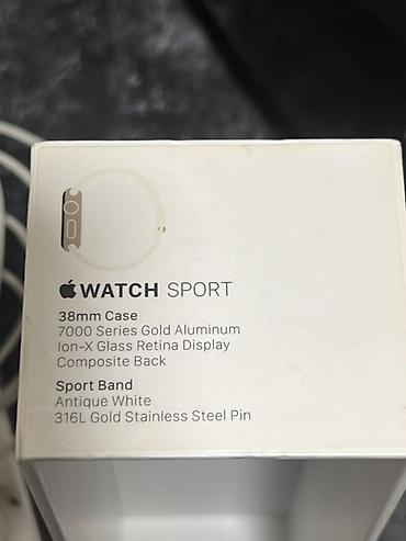 irsad electronics smart saatlar: Apple Watch Series 2 nəsil – Gold/alüminium korpus, krem rəngli — 8