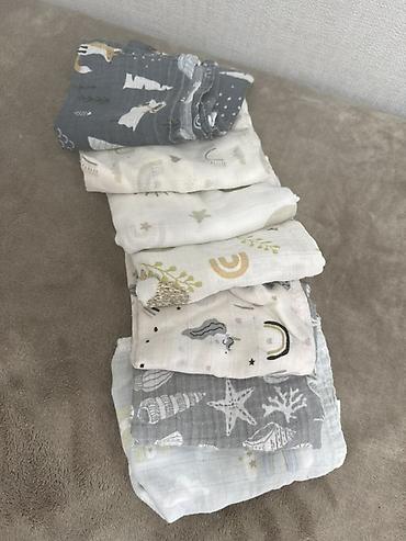 bez: 60x60 ölçü pambıq nazik uşaq əskiləri. Yenidir istifadə olunmayıb — 2