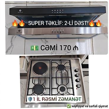 Plitələr və bişirmə panelləri: Qarışıq sobası Quraşdırılan, 4 gözlü, Yeni — 3