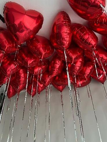 Шары: Воздушные шары «Сердца» — готовые композиции для романтического декора — 15