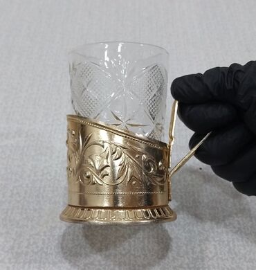 Stəkanlar: Stəkanlar, rəng - Qızılı, 6 ədədli dəst, SSRİ — 22