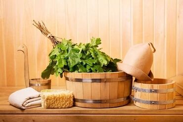 Бани, сауны, SPA: Сауна с парилкой из липы, холодным бассейном и зоной отдыха — отдых