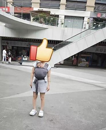 Слинг: Слинг для новорожденного без намотки, трикотажный - Подходит с — 4