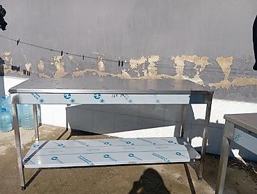 masa kafe: Sənaye tipli paslanmayan poladdan iş masaları və şiş dönər aparatları — 3