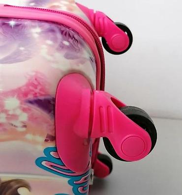 Rančevi, torbe i koferi: Dečji kofer na točkiće – Barbie motiv - Tvrda školjka sa sjajnim — 7