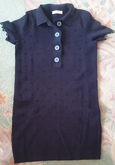 ps baletanke: SANDRO Paris polo knit haljina. Teget boje, polo model sa kragnicom i — 2