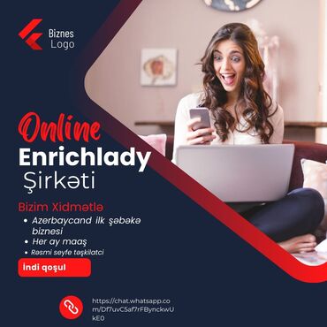 iş gence: Enrichlady'da yeni shebeke uzerinde failliyete bashladig artig