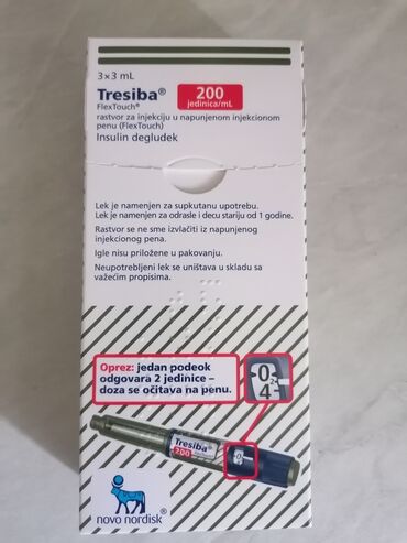 clobevent s: Insulin Tresiba FlexTouch - kutija od 3 pena 2400 dinara. Ova 3 pena