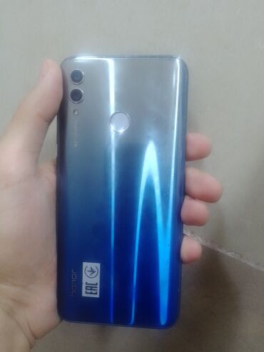 sade telefonlar satisi: Honor 8X, 4 GB, цвет - Синий, Отпечаток пальца