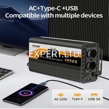 İnverterlər: Yeni Inverter, 1500-3000 Vt, 12 - 220 volt, Ünvandan götürmə, Ödənişli çatdırılma, Rayonlara çatdırılma — 39