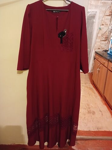 qırmızı don: Повседневное платье, Макси, 2XL (EU 44)
