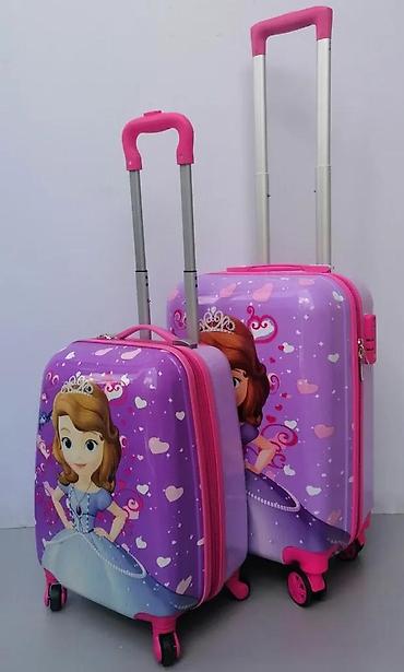 Rančevi, torbe i koferi: Dečiji set kofera sa motivom Sofije Prve, idealan za putovanja. Set — 12