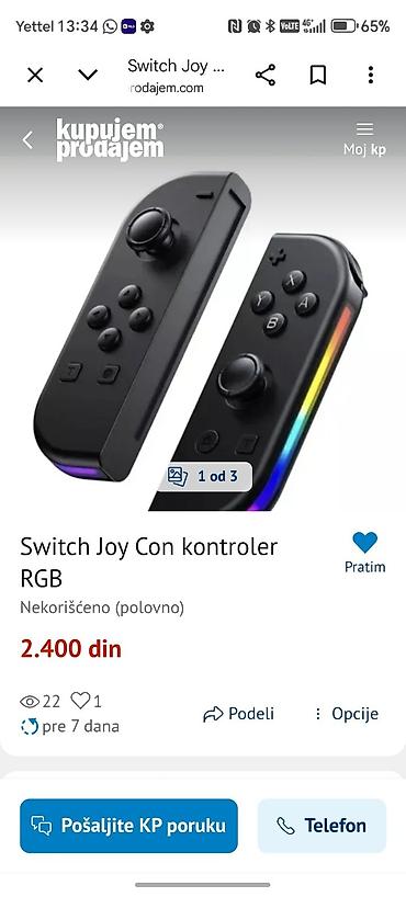 sony playstation 4: Switch Joy-Con kontroleri sa RGB osvetljenjem - Komplet levog i — 3