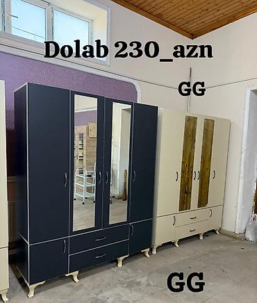 işkaf: Yeni ve Sifarisle 4 Qapili Dolab 230 azn Olcu 1.60×47×2m Material — 1