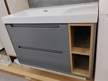 silver kitchen: Тумба с умывальником для ванной комнаты. - Современный комплект — 1