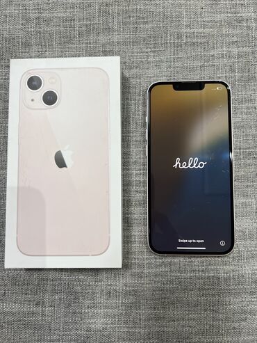 Apple iPhone: IPhone 13, Б/у, 128 ГБ, Розовый, Чехол, Коробка, 78 %