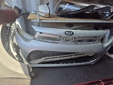 Бампер передний для Kia (оригинал), серебристый. Особенности: -