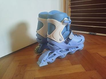 Roleri i rolšue: Podesivi roleri 36-39 plavi,tockici za rolere - ko novi Deciji — 11