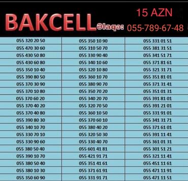 bakcell nömreler in Azərbaycan | SİM-KARTLAR: Nomrelerin Sifarişleri Bizde Buyurun 🥰 Nar Bakcell Azercell 010