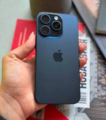 Apple iPhone: IPhone 16 Pro, 512 GB, Blue Titanium, Simsiz şarj, Face ID, Sənədlərlə