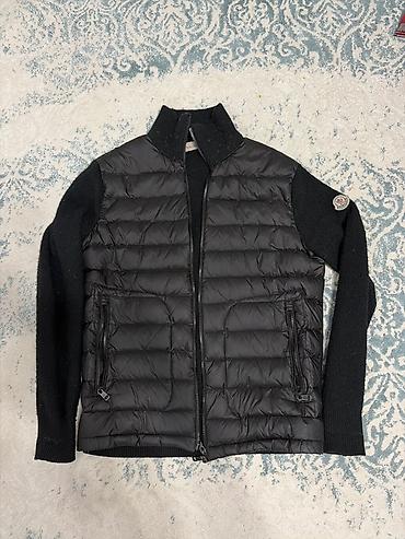 soft shell: Легкий мужской кардиган‑пуховик Moncler (модель с вязанными рукавами) — 1