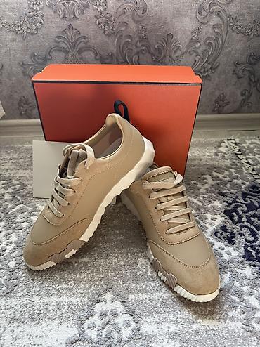 Спорттук бут кийим: Кроссовки Hermès Day Sneaker (мужские) - Цвет: бежевый (светлый — 4