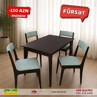 Masalar və oturacaqlar: Mini Quatro stol stul dəsti super Endirimlə Mini Quatro 4 oturacaqlı — 2