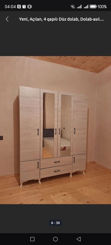 Dolablar: Yeni, Açılan, 4 qapılı Düz dolab, Dolab-asılqan, Azərbaycan — 7