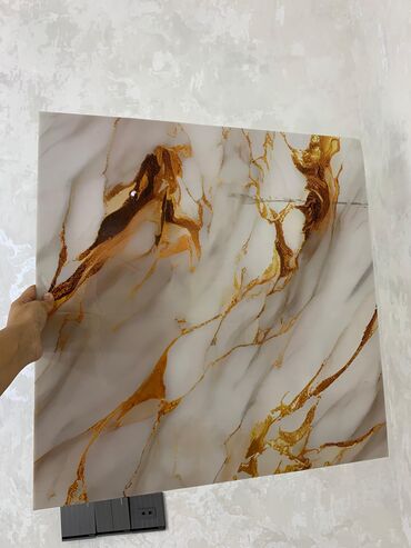 Mərmər effektli PVC panellər: Hamam ucun kafel evezi mermer paneller . Suvaqin ustunden kafelin — 14