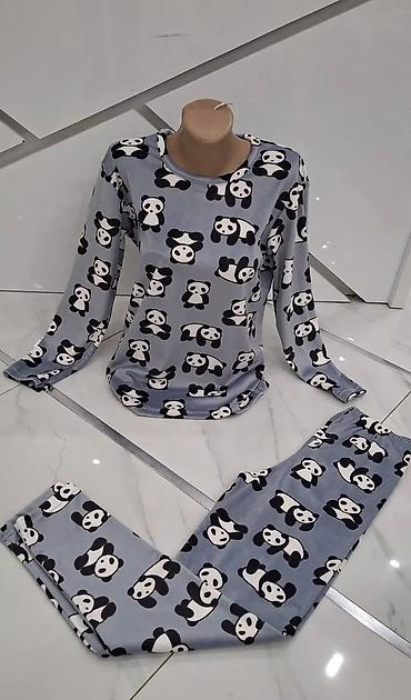 Pidžame: Ženske svetleće pidžame – komplet majica dugih rukava i donji deo — 4