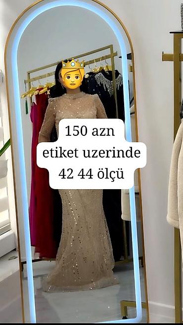 Donlar: Zərif ziyafət geyimləri kolleksiyası 1) Şampan rəngli uzun ziyafət — 3