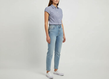 koszula z krótkim rękawem damska h m: H&M, Сорочка жіноча, розмір S