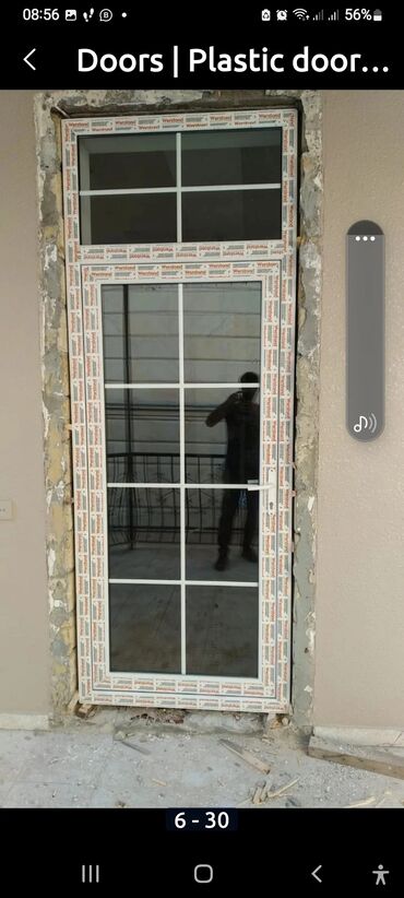 Plastik pəncərələr: Yana siyirmeli plastik qapı pəncərə Plastik və Alüminium Qapı Pəncərə — 28