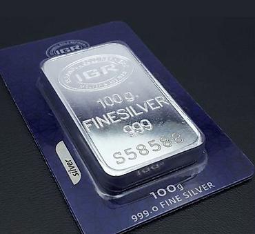 kulcə: İGR (Istanbul Gold Refinery) 999.9 xalis gümüş külçə – 100 qram - — 2