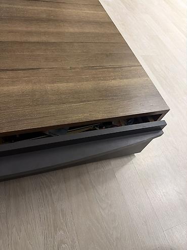 loft masa: Kvadrat masa, Açılmayan, Təkərsiz, Teksturalı laminat — 2