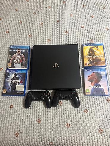 psp 4: Playstation 4 pro 2 беспроводных джойстика 4 диска Память 1 Тб В — 1