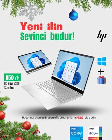 HP: İşlənmiş HP Envy, 13.3 ", Intel Core i5, 1 TB, Ünvandan götürmə, Pulsuz çatdırılma, Ödənişli çatdırılma