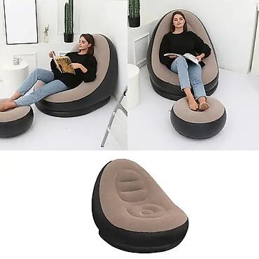 lounge: Надувное кресло, Новый, Бесплатная доставка, Самовывоз, цвет - Серый — 6