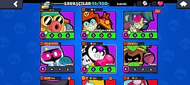 Digər kolleksiyalar: Brawl Stars oyun hesabı - Kupa yolu: 9565 - Toplanan savaşçılar — 3