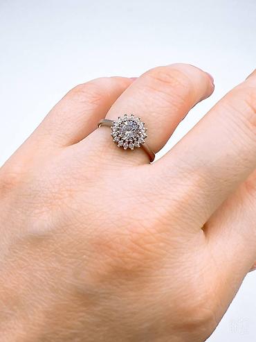 Серебряные кольца: Кольцо, Коктейльное, Проба 925, Женские, Фианит, Новый — 5