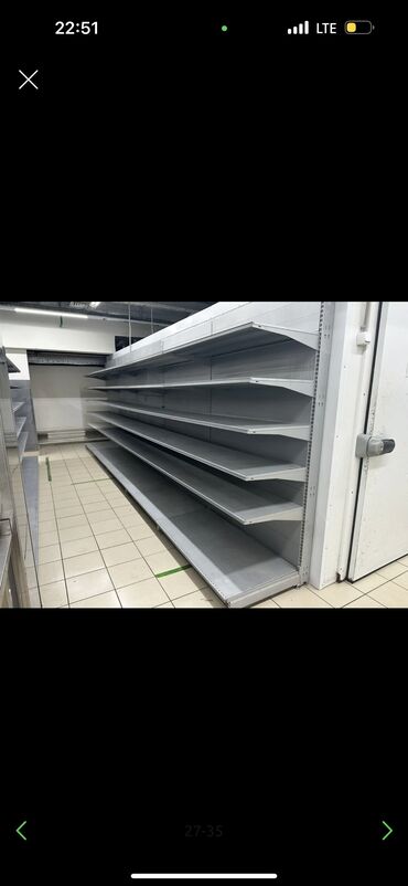 Витрины: Витрины, стеллажи, полки торговые металлические б/у, полка магазинная — 10