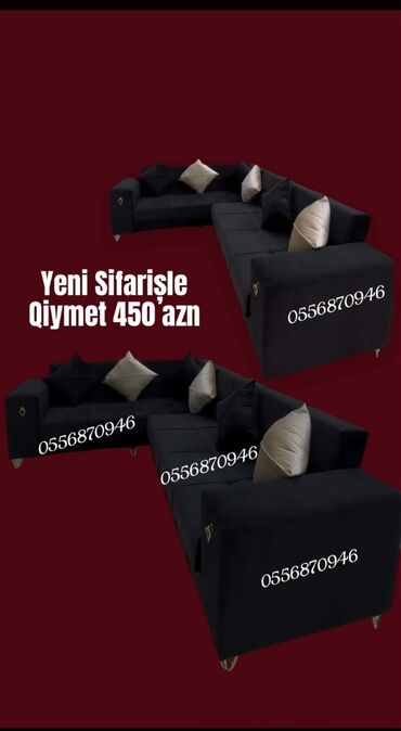 Sifarişlə divanlar: Künc divan, Qonaq otağı üçün, Parça, Bazalı, Açılan, Kitab — 5
