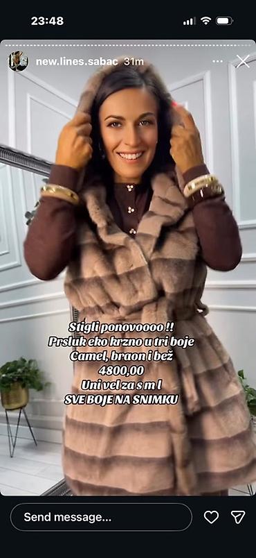 torbice nis: Prsluk od eko krzna sa kapuljačom *NOVO * - Model: bez rukava, meko — 3