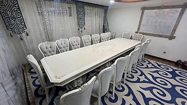 table study: Столовый гарнитур в классическом стиле: большой прямоугольный стол + — 3