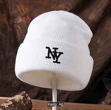 ağ papaq: Toxunma, trikotaj papaq, New Yorker, Yeni, rəng - Ağ, One size — 1